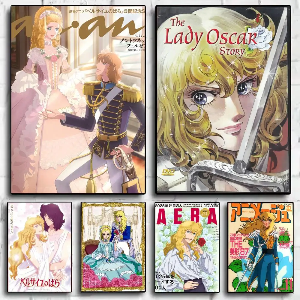 Anime T-The Rose of Versailles Painting Calligraphy Canvas HD Poster Waterproof Fade Resistant Wall Art Print for Home Decor