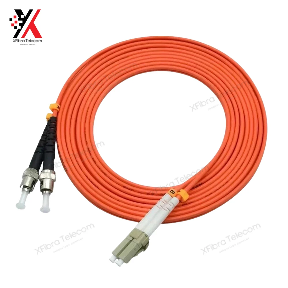 

LC/UPC-ST/UPC Duplex Multimode Fiber Optic Patch Cord, 2.5mm, 125mm, OM1, Length 1 m, 2m, 3M, 5m, 10m