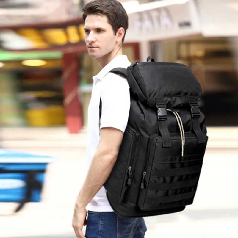 Super Large Capacity Black Travel Backpack Men Classic Oxford Outdoor Men Sport Backpack Bag Multifunction Military Backpack Men