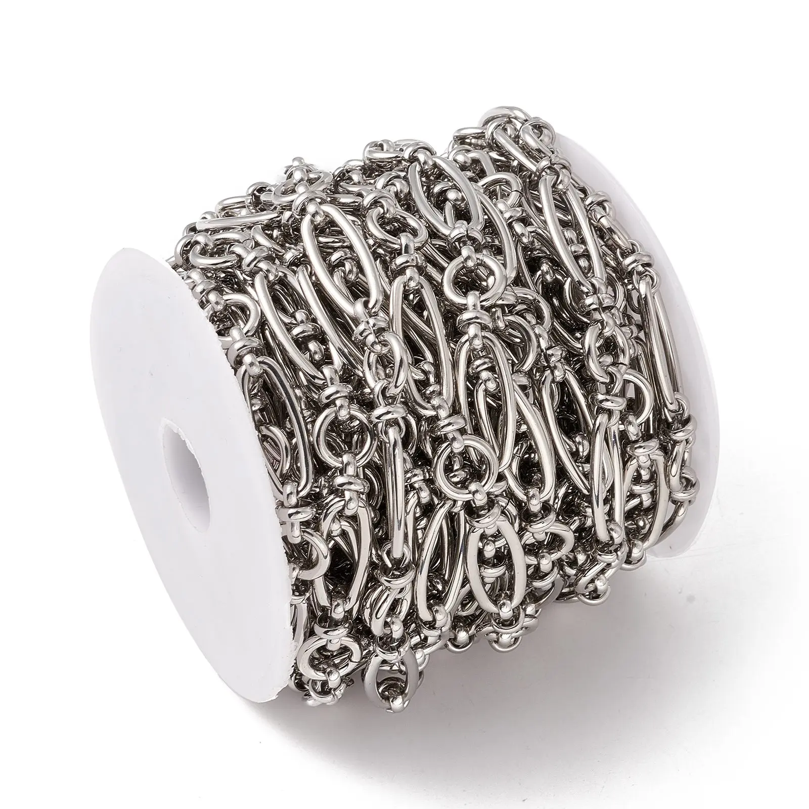 5m Stainless Steel Link Chain Necklace for Men Women Basic Punk Stainless Steel Link Chain Chokers Metal Collar Jewelry Making
