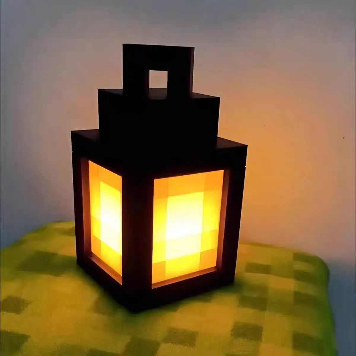 بكسل نمط ضوء الليل فانوس محمول زخرفة الطاولة 16 ألوان فانوس DIY الديكور الداخلي مهرجان مصباح لتهيئة الجو #6