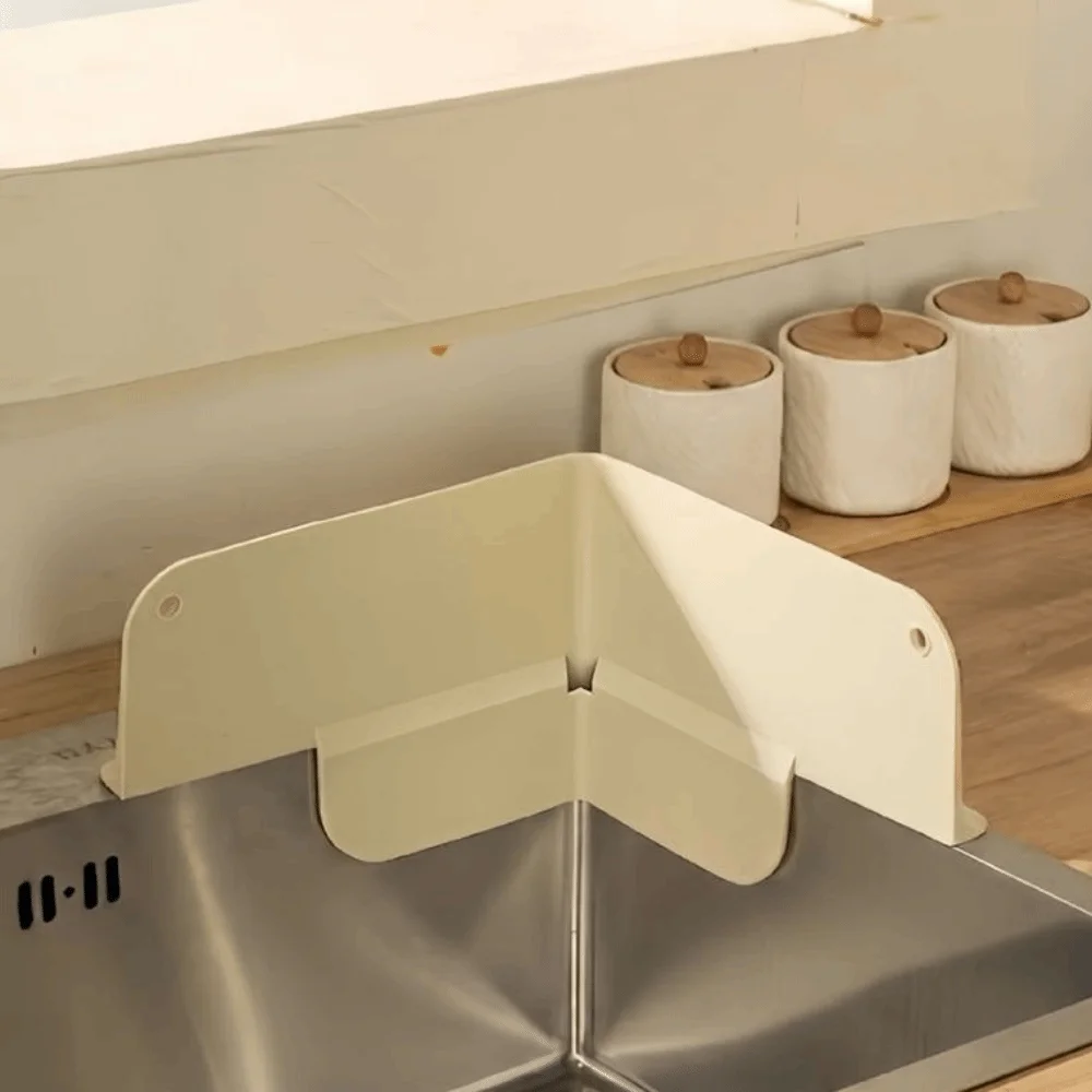 Foldable Silicone Sink Splash Guard Suction Cup Base Anti-Splash Folding Water Blocking Space Saving Oil-Proof