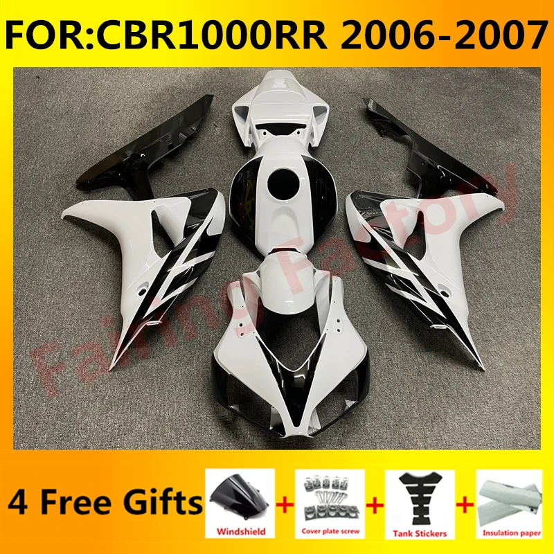 

Новый комплект обтекателей для мотоцикла Abs подходит для CBR1000RR CBR1000 06 07 CBR 1000RR 2006 2007 полный обтекатель для кузова черный белый