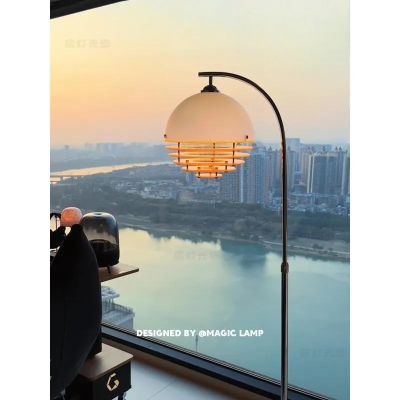 Medieval Sunset Bauhaus Floor Lamp Orange Designer Retro Living Room Bedroom Housewarming Gift Decorative Ambient Light