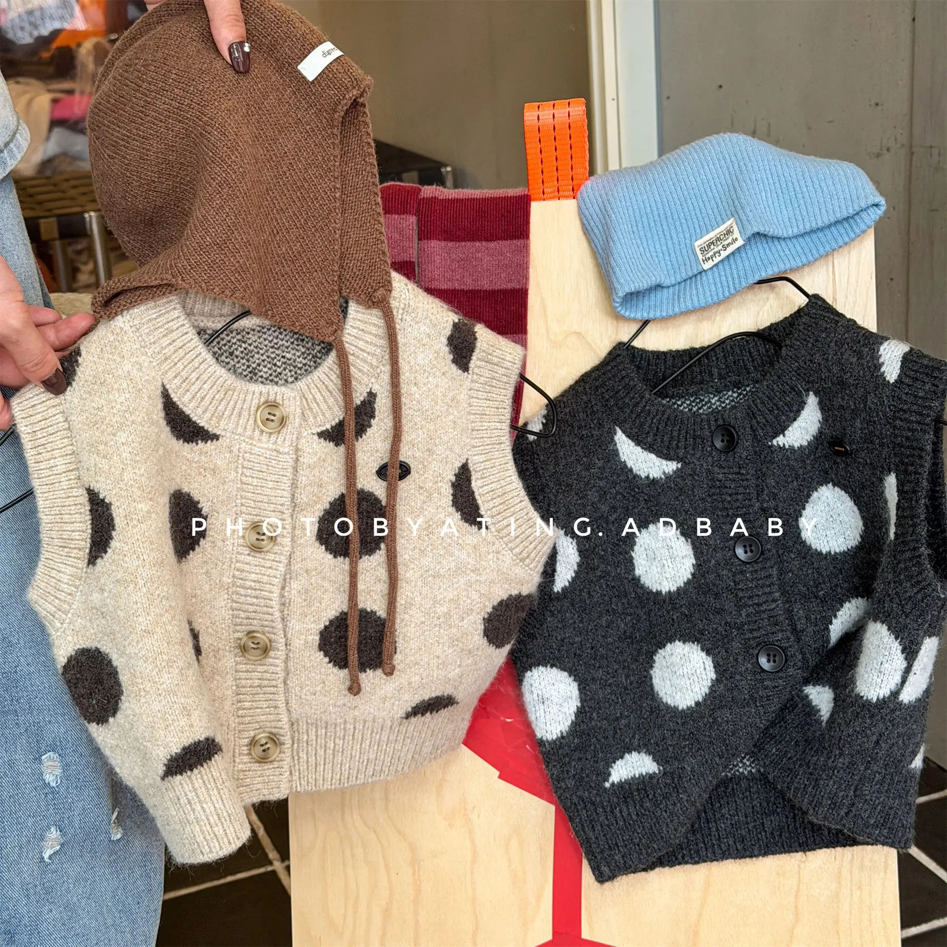 2026 New Girls Knit Vest Sweater, Korean Style Fall Winter Sleeveless Cardigan, Warm Cotton Pullover for Toddlers 1-6T