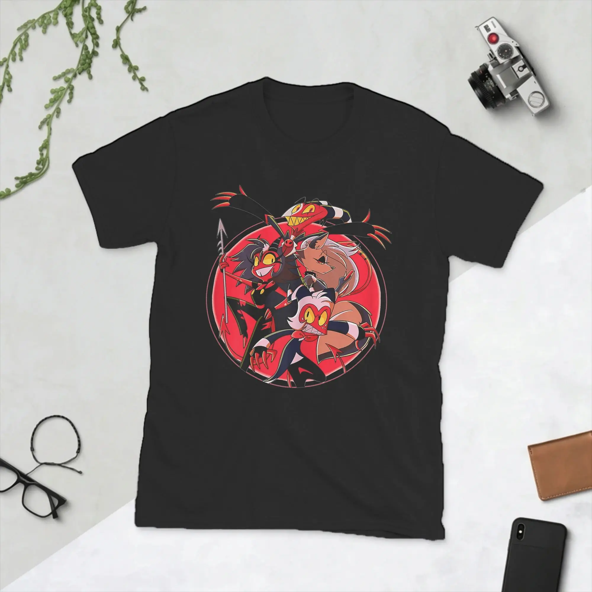 Men T-Shirts Helluva Boss Cartoon Novelty 100% Cotton Tee Shirt Short Sleeve Loona Millie T Shirts O Neck Clothes Gift Idea