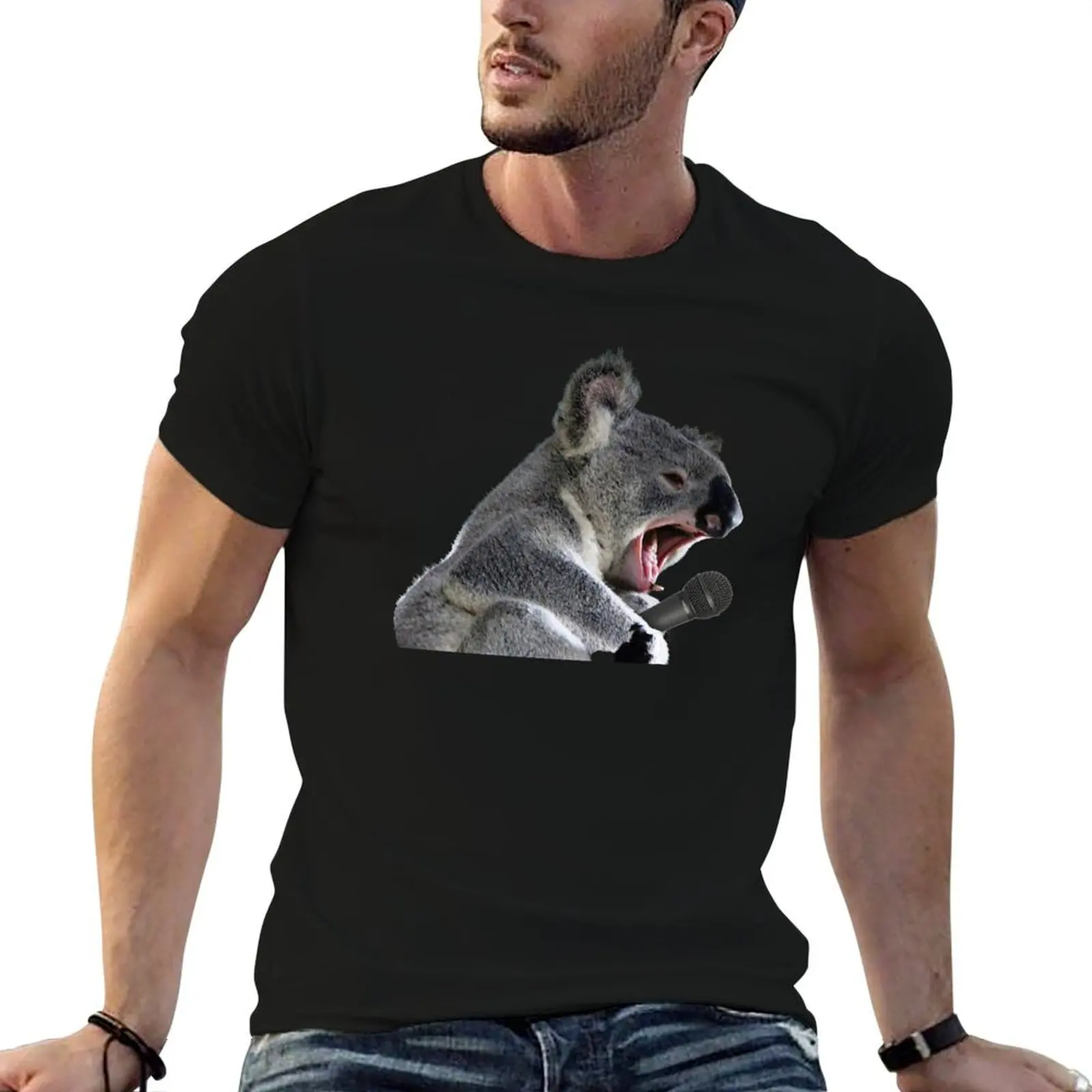 

Rockstar Koala T-Shirt aesthetic clothes blacks croswit shirt man blue archive mens clothes