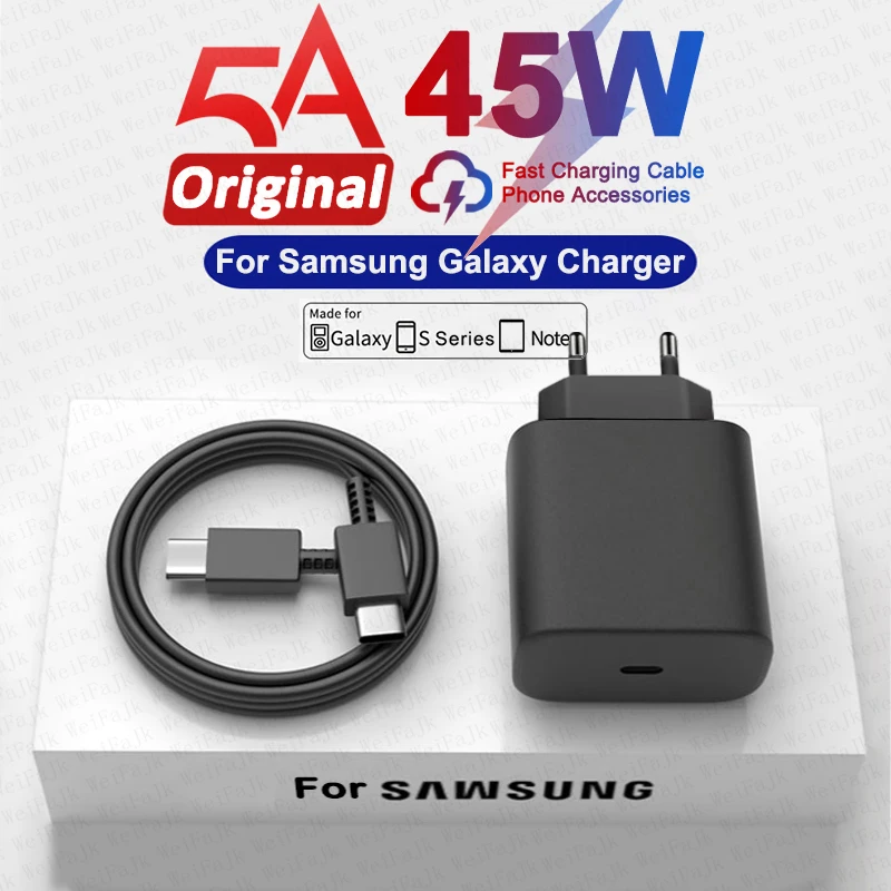 Original PD 45W Charger For Samsung Galaxy S22 S23 S21 S20 Ultra S10 Note 10+ 5G Plus A53 USB Type C Super Fast Charging Cable 286 sold7,212.312,664.57Save 5,452.27-43%1000Hanka StoreSee previewSimila