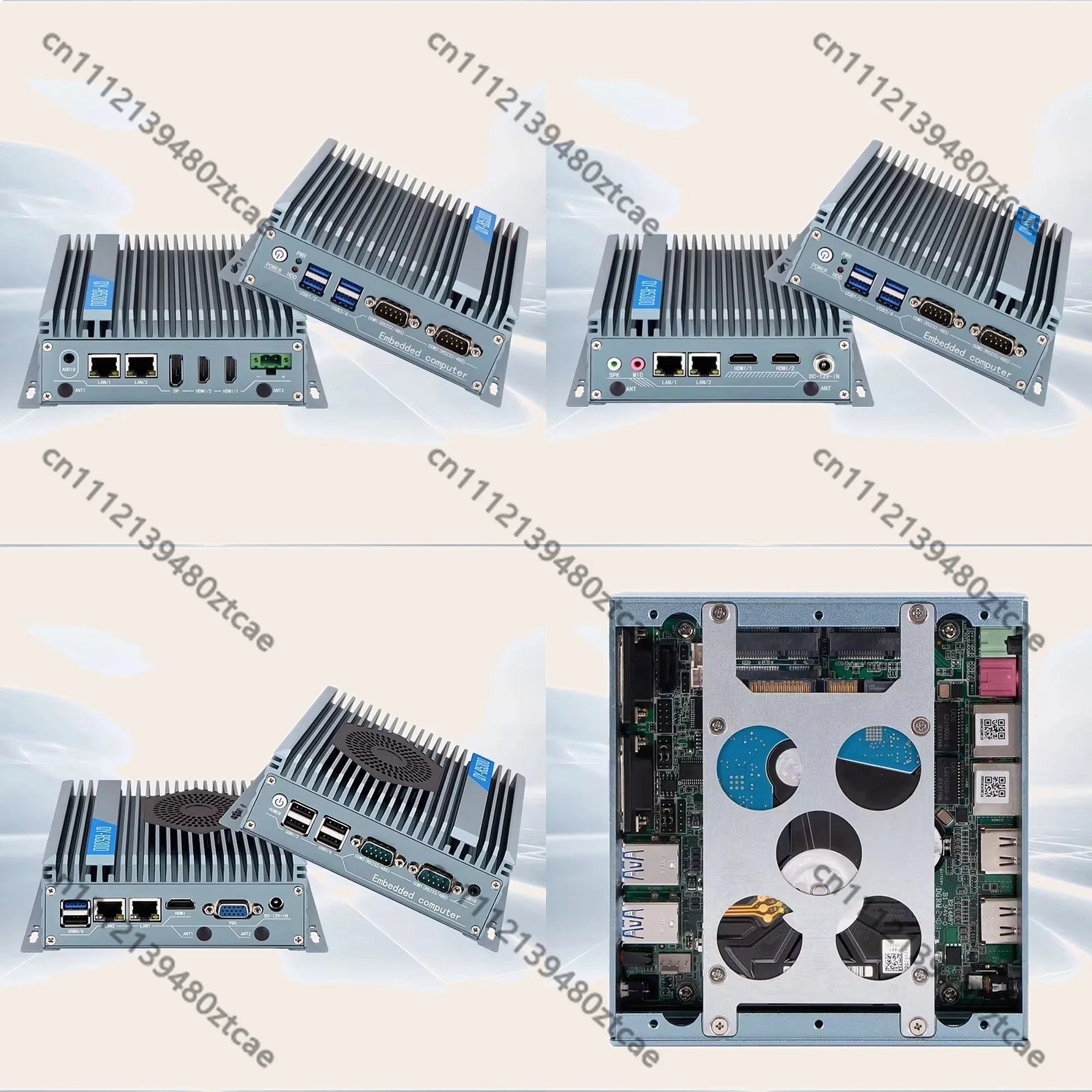 Industrial Box Computer Triple Display Embedded PC Fanless Dual LAN GPIO RS232 RS485