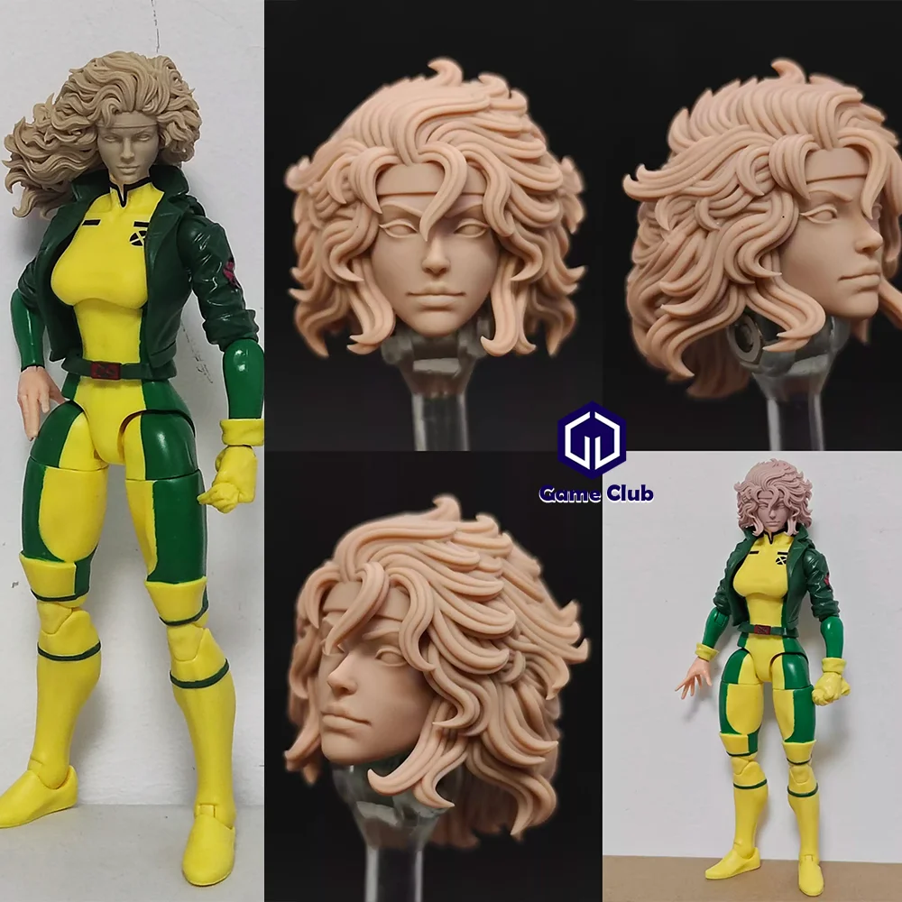 منحوت برأس خارق ، شعر مجعد ، كتم صوت أنثى X-Men ، X-Men ، رأس ، جسم ، جندي ، مقياس ، مصنوع يدويًا ، شكل حركة 6 بوصة
