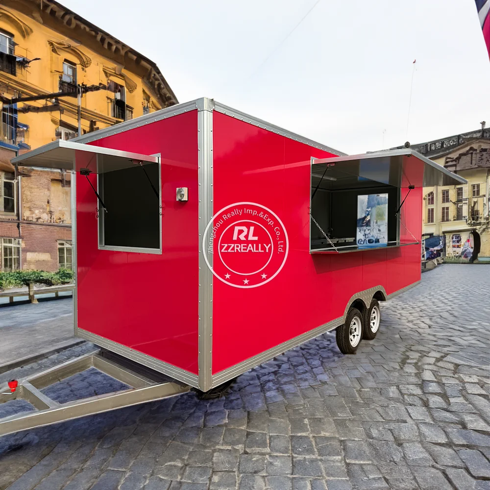 

Australia Standard Stainless Steel Hot Dog Food Truck with Full Kitchen hot dog carts for commercial use