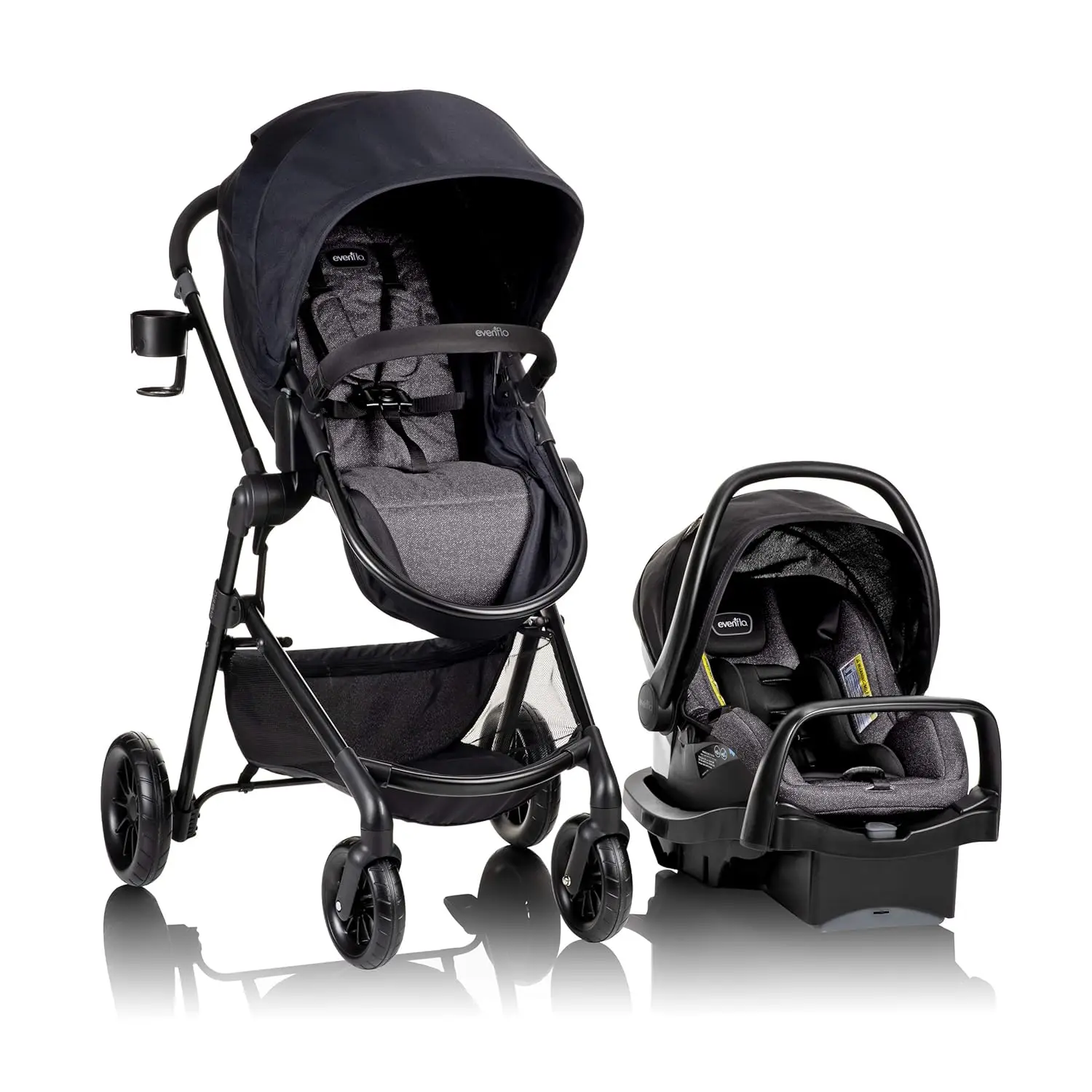 Travel System with LiteMax Infant Car Seat with Anti-Rebound Bar (Casual Gray)