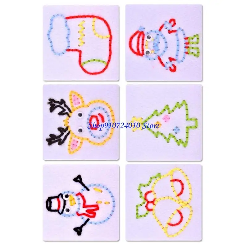 77HD Educational Non -Tare Fabric Craft Kits com cordas coloridas para a criatividade para crianças e desenvolvimento motoras