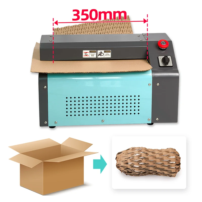 

350mm Factory Direct Price Crinkled Crinkle Shredder Corrugating Cutter Paper Honeycomb Machine With High Quality