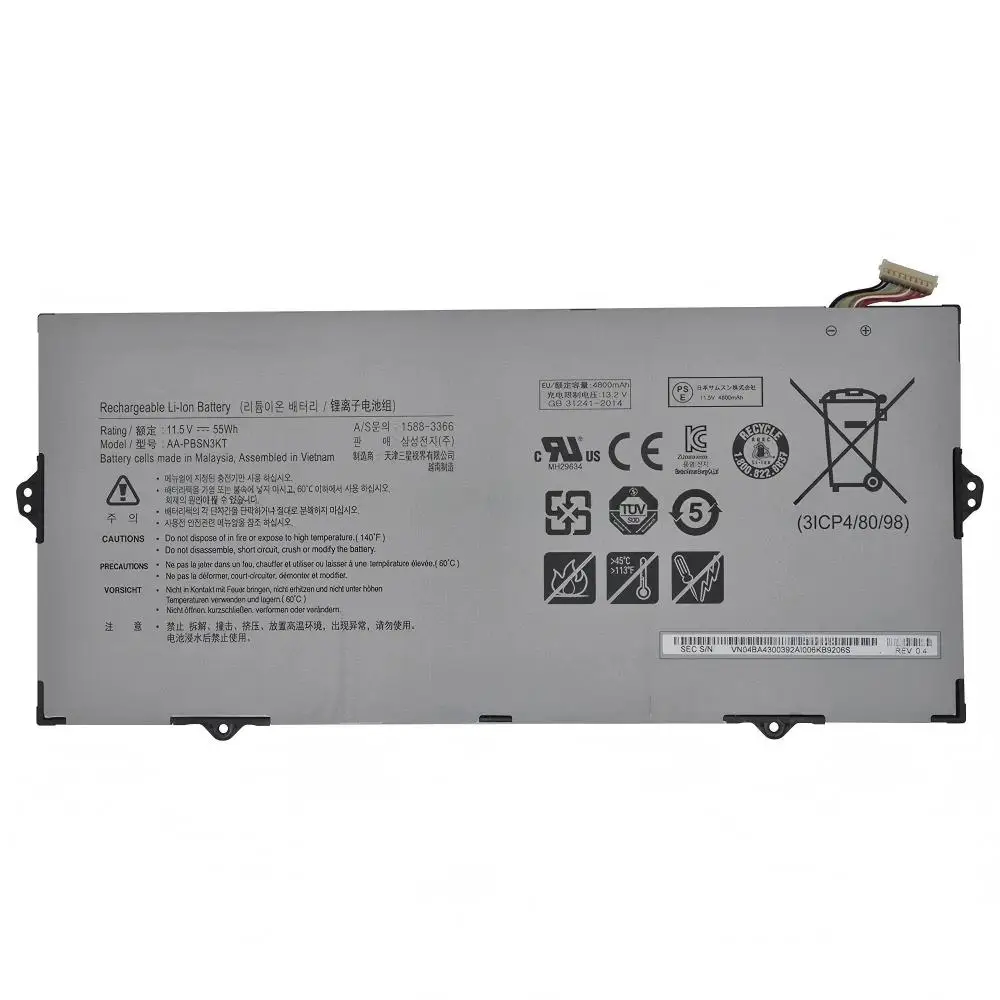 AA-PBSN3KT Battery For Samsung 730MBE 750XBE NP930MBE NT930MBE NP730XBE 11.5V 55Wh