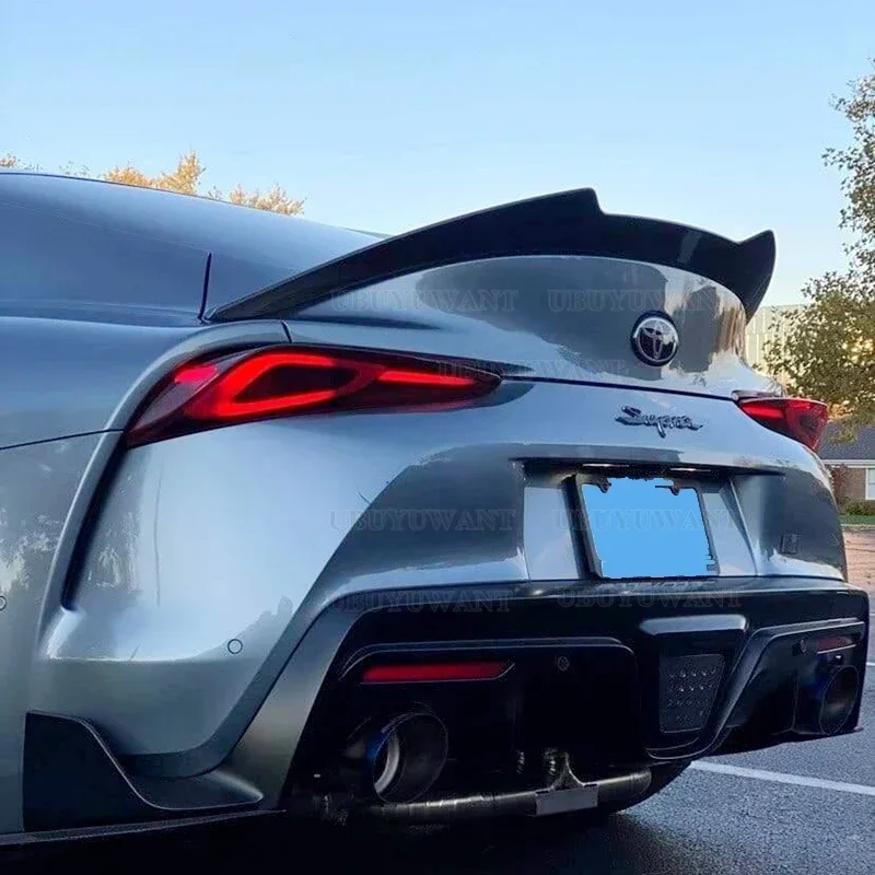 For Toyota Supra A90 MK5 2019 - 2021 High Quality Carbon Fiber Look Spoiler Rear Wing Racing Car Styling Tail Lip Wing Body Kit