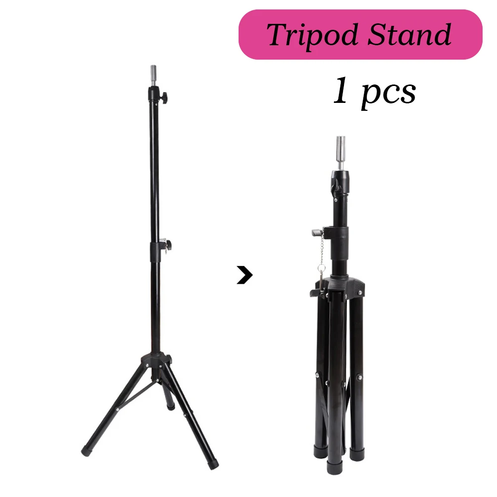 Adjustable Tripod Wig Stand With Canvas Block