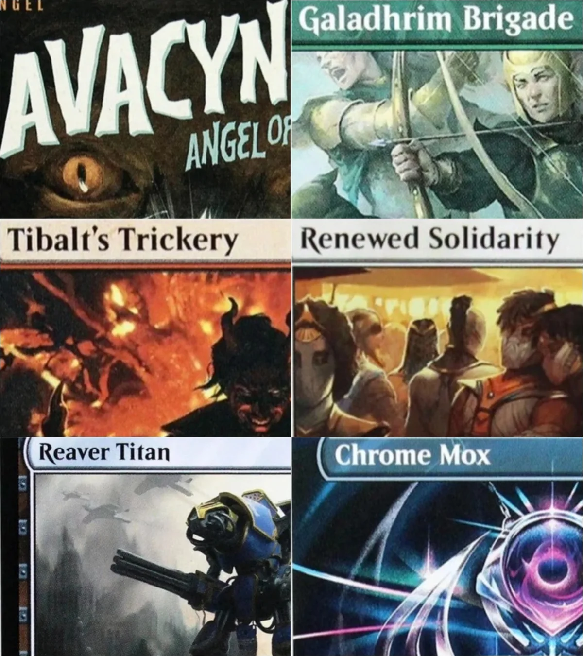 Reaver Titan/Chrome Mox/Avacyn, Angel TCG Magische Proxy-kaarten Spel Topkwaliteit Proxy Gathering Board Speelspel Ruilkaarten