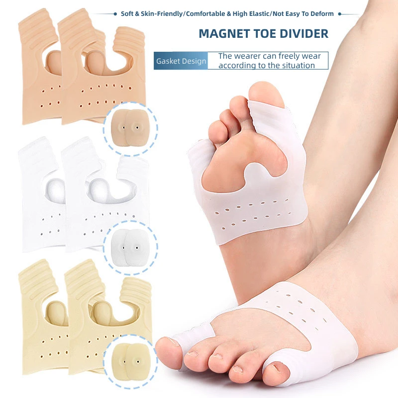 10pieces=5pairs Bunions Separators Overlapping Toe Straightener Splitter Protector Gel Feet Care Silicone Valgus Corrector