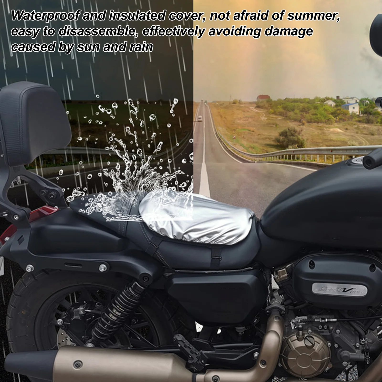 Motorcycle Gel Seat Cushion 3D Honeycomb Breathable Shock-Absorbing seat Cushion High Elasticity Gel for Comfortable Travel Long