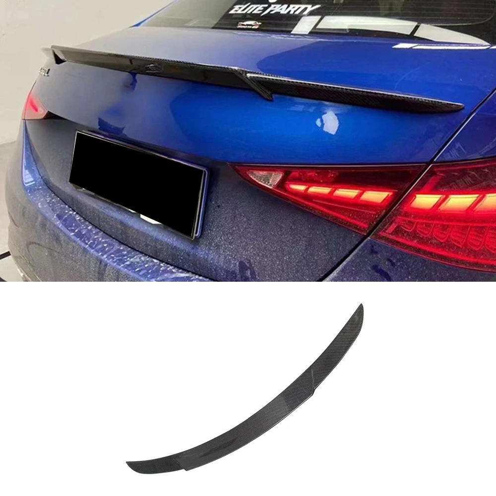 

For Mercedes Benz C Class W206 2022 2023 2024 Real Carbon Fiber Car Rear Trunk Spoiler Wings Exterior Tuning Accessories Parts