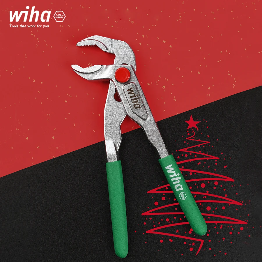 WIHA Christmas Model Mini Multifunction Water Pump Pliers 5 Inch Single Handed Precision Pipe Pliers 5 Quick Adjustment Position