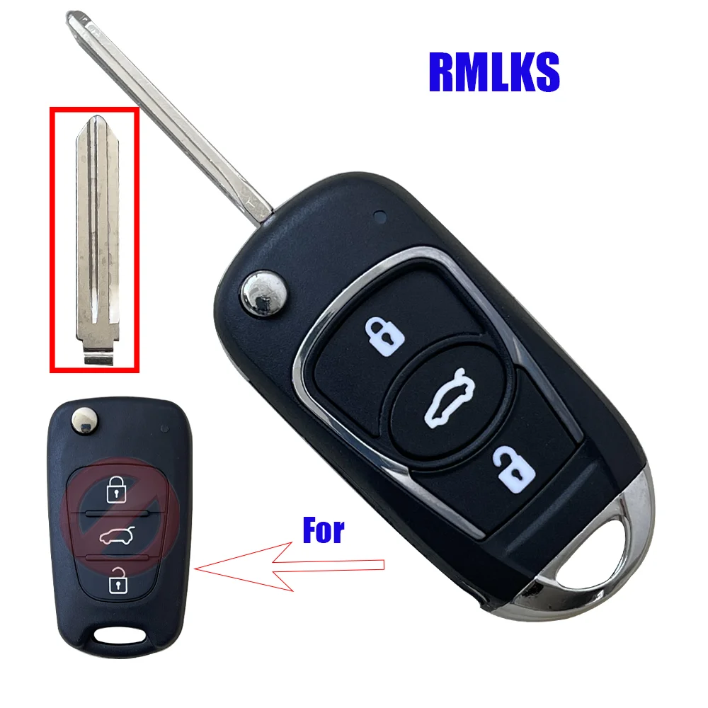 Modified Folding Remote Key for Kia sportage picanto rio k2 K5 cerato ceed soul for Hyundai I30 IX35 Flip Remote Car Key Shell