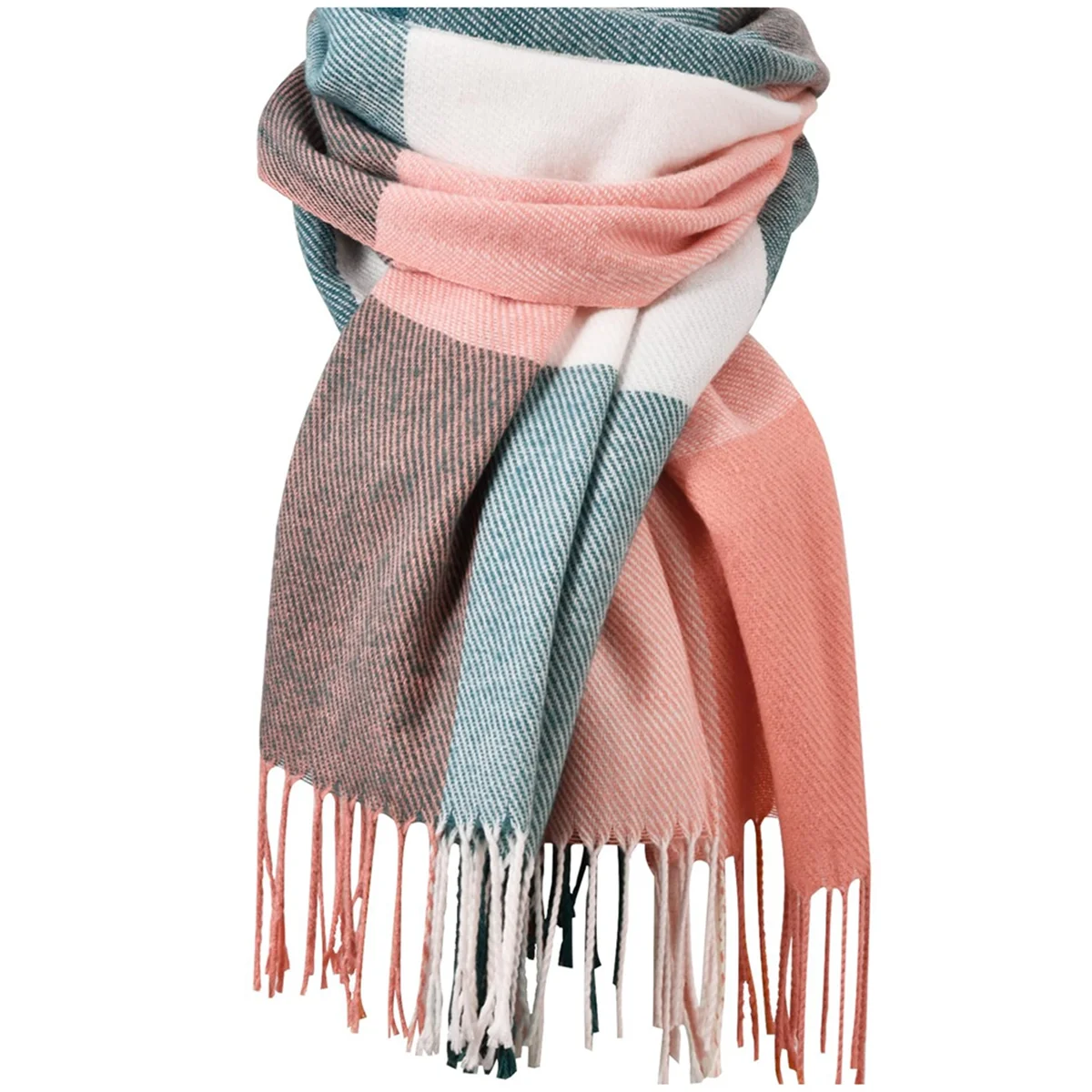 

Women'S Winter Scarf Soft Cashmere-Like Shawls & Wraps Oversize Long Blanket Style with Tassels for Any