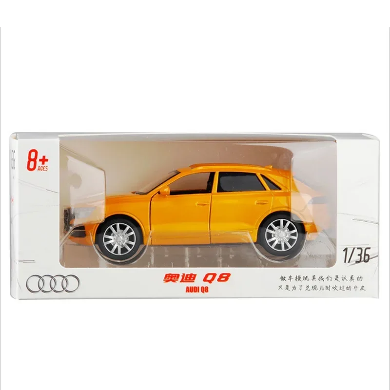 1:36 Q8 التراجع سبيكة دييكاست محاكاة سيارات نموذج الاطفال لعب للأطفال سيارة رياضية مركبة 5 "في صندوق اللون دييكاست سبيكة
