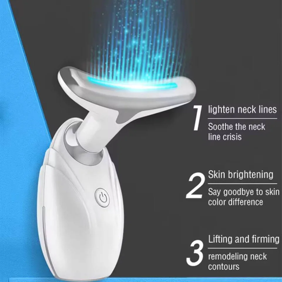 Hals-Mikrostrom-Einführung, Lifting, Straffung, Abnehmen, Falten reduzieren, vibrierende heiße Kompresse, Schönheitsgerät, Hautverjüngung