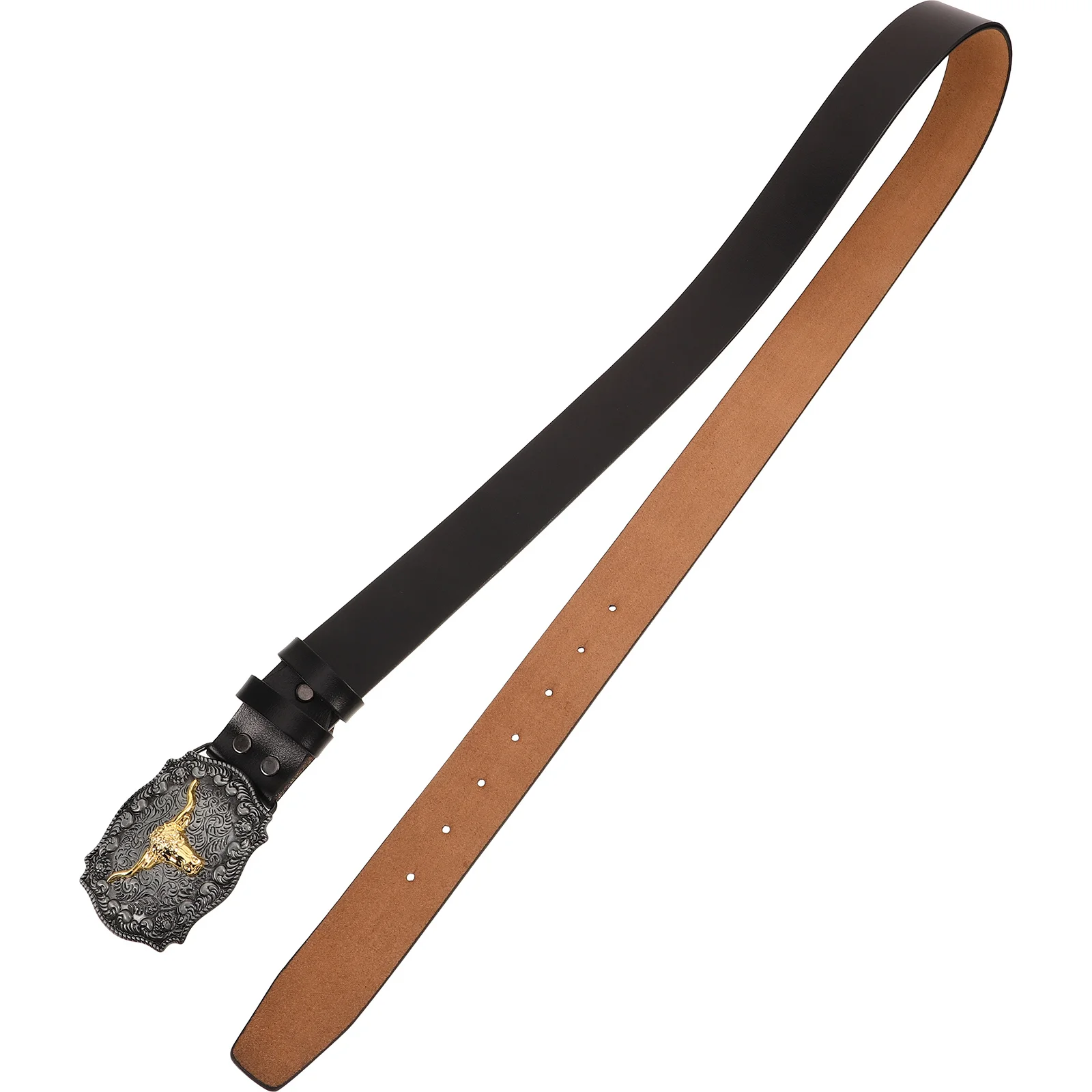 

Mens Cattlehide Belt Bull Head Buckle Vintage Cowboy Belt for Jeans Western Cool Belts Decorative Fashion Mens Belts for Jeans