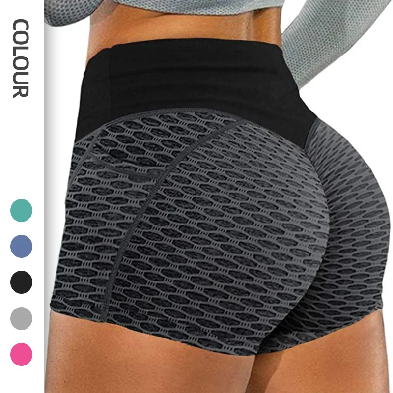 

Yoga clothing Plus Size Honeycomb Pattern Yoga Shorts - Athletic Pocketed 3/4 ShortsShort gym woman Yoga Clothes Short Woman