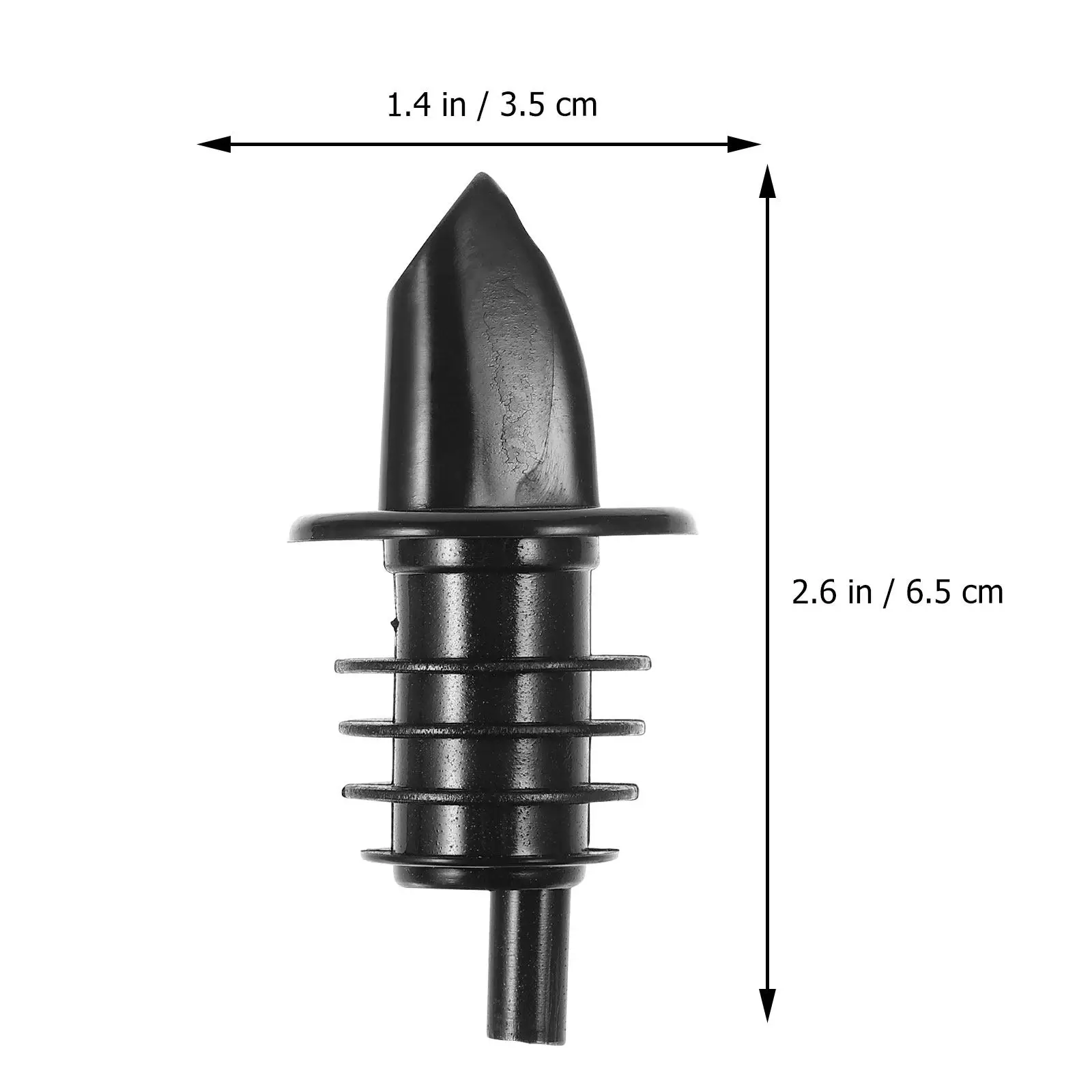 12Pcs Wine Pourers Black Bottle Pourer High Flow Rate Reusable Liquor Dispenser for Bar Cocktail Oil Vinegar Control Spout