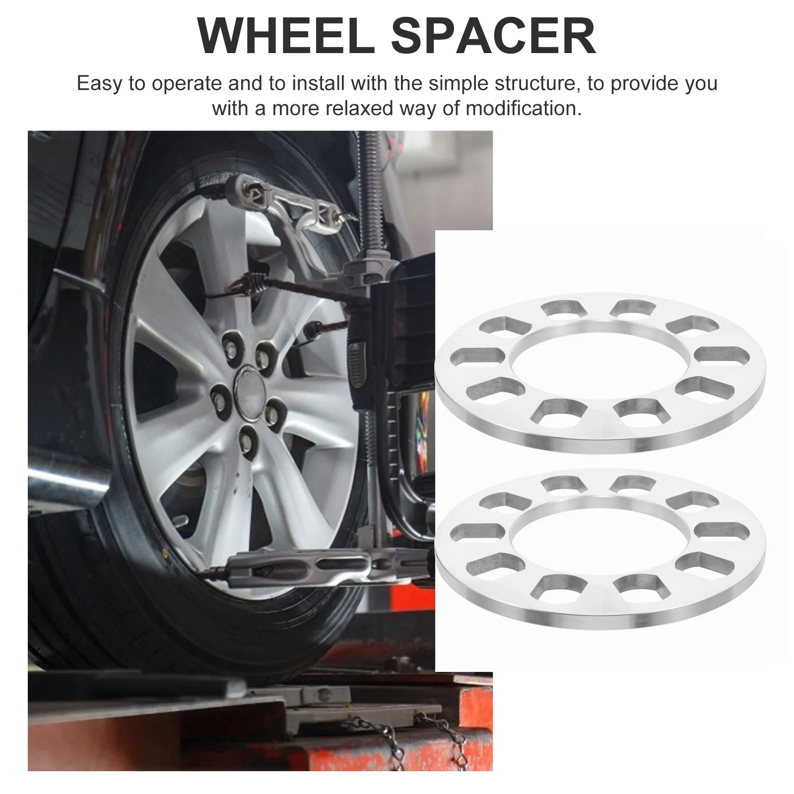 2 Pcs Wheel Hub Spacer Spacers 5 Hole Parts Aluminum Alloy Centric Vehicle Accessories