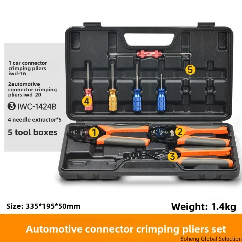 DECH Automotive Terminal Connector Crimping Pliers Male and Female Pins DT DTM16 #20 #Crimping Pliers Needle Retreat Combination