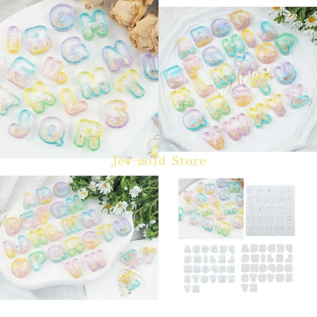 

C71B Letter Epoxy Resin Mold DIY Jewelry Pendant Tool Crafts Making Supplies
