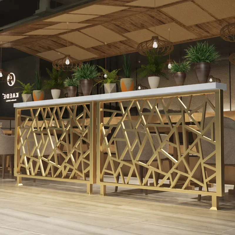 Wrought iron partition guardrail, decorative hotel booth, partition fence industrial wind
