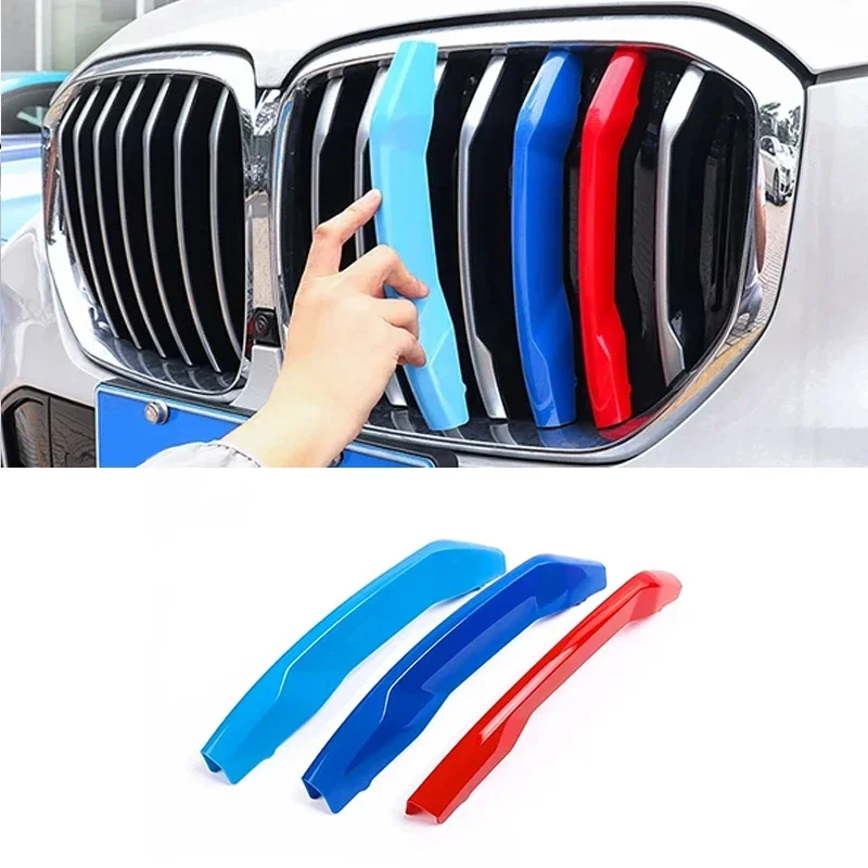 Для BMW X1 X3 X4 X5 X6 E84 E70 E71 F15 F16 F25 F26 G01 G02 G05 M 3-цветная передняя решетка радиатора, накладка на решетку радиатора