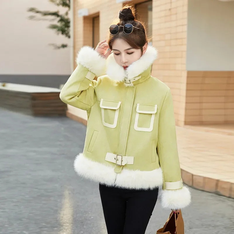 Women's Winter Fashion Trendy Simple Elegant Down Coat Thick Long Sleeves Warm Comfortable Ladies Outerwear Hj8319