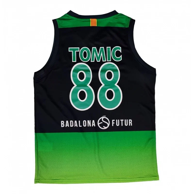 Basketball jersey before Tomic Joventut Badalona Spalding leliga Endesa 2023 green and black