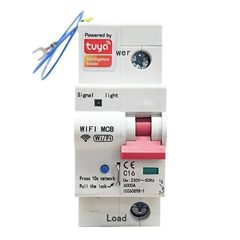 AA08-TUYA Smart WIFI Energy Meter With 1P Circuit Breaker, Kwh Measurement, Timer Relay And 80A Protective Feature