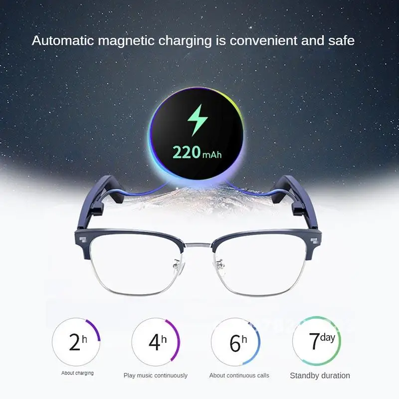 Nowa modna inteligentne okulary szybkie połączenie bezprzewodowa muzyka Bluetooth okulary anty-niebieskie światło mówiące inteligentne okulary