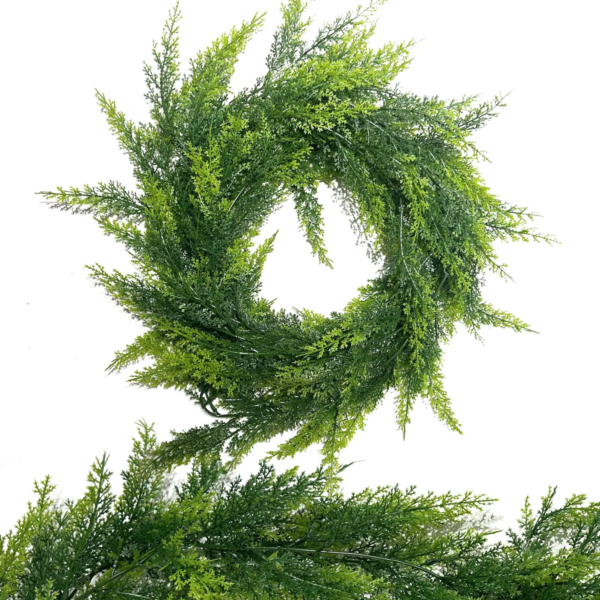 180 cm künstlicher Kiefernbaum, hängende Pflanzen, gefälschte Weihnachtsranken, Kunststoff-Wandpflanze, Rattan für Zuhause, Weihnachten, Hochzeit, Dekoration – Detail 5