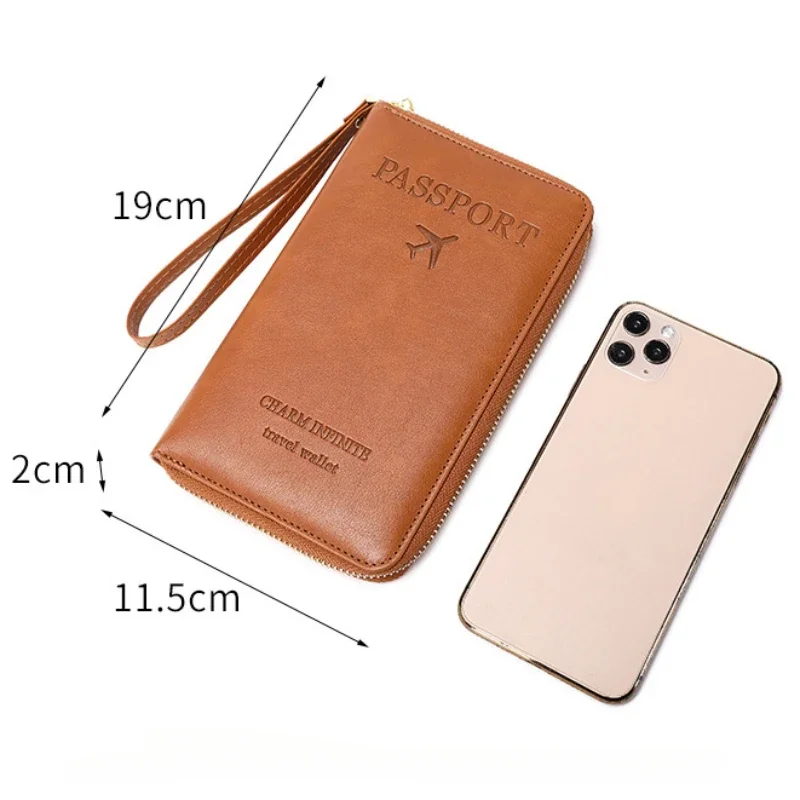 Fashion Multi-Function Travel RFID Passport Holder Cover Case Women Men PU Leather Doccuments Packet Ticket Protective Bags