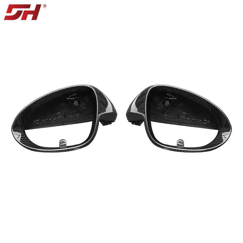 1 Set Car Dry Carbon Fiber Replace Rearview Mirror Cover for Porsche Cayenne 9Y0 2018-up (Right-hand Drive)