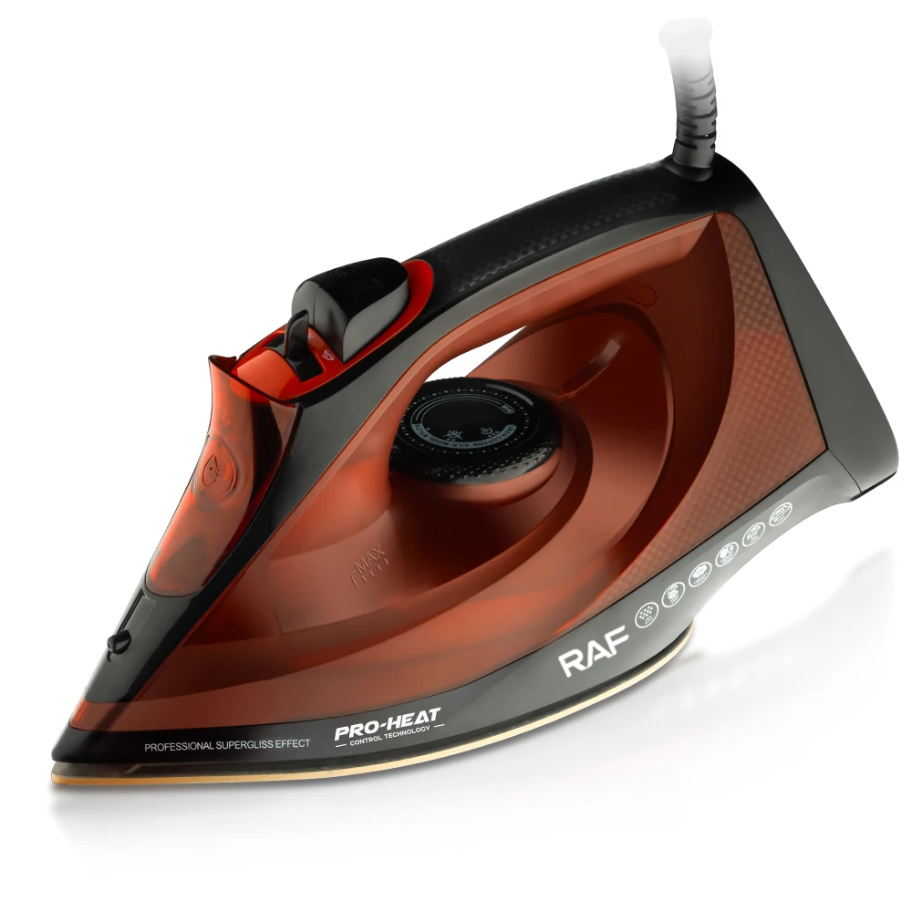 RAF Electric Professional Steam Iron for Clothes 2200w Vertical Steaming with Rapid Heating