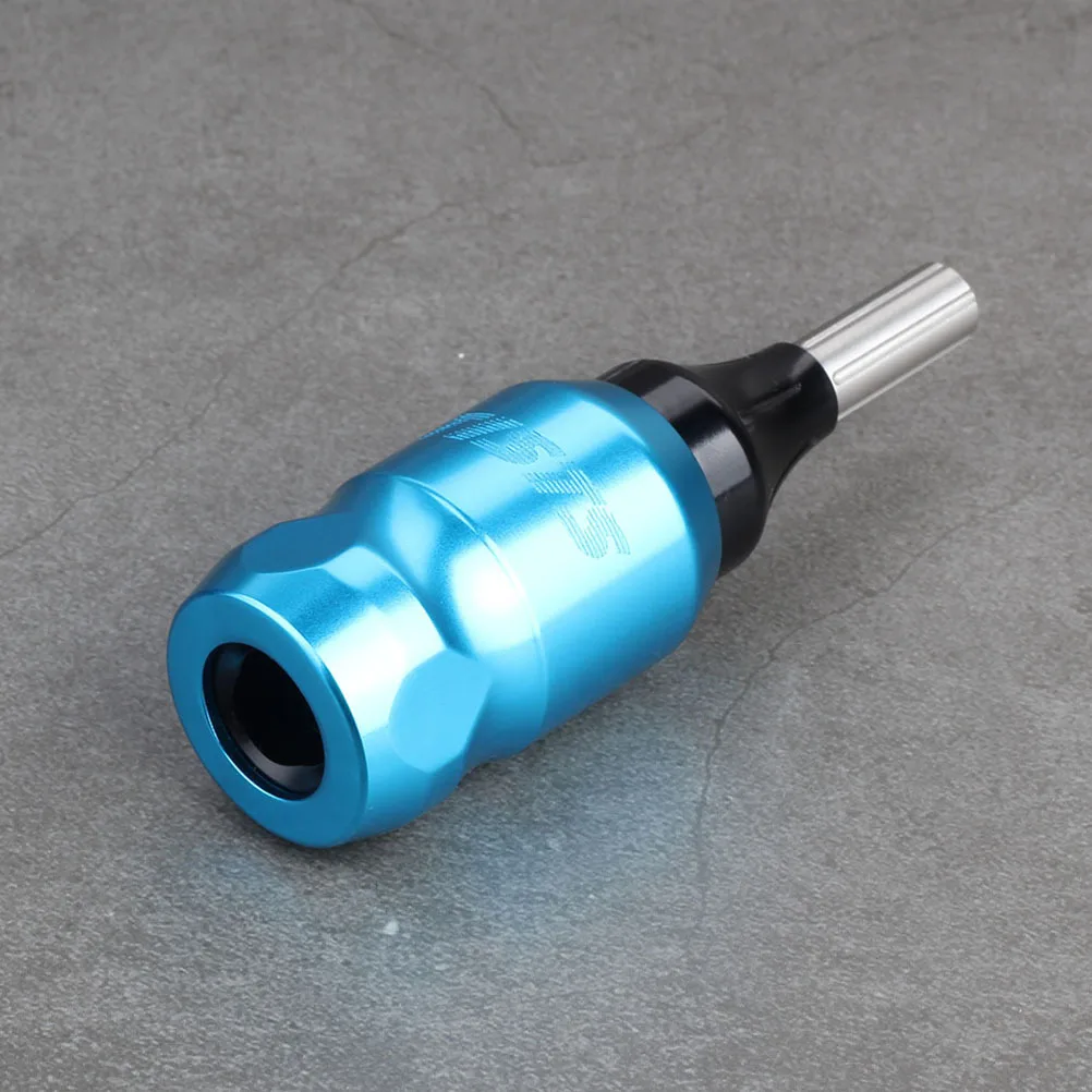 

Ручка для татуировки, алюминиевая регулируемая трубка для картриджа, синяя противоскользящая легкая длина иглы, регулируемая длина шейдерного вкладыша