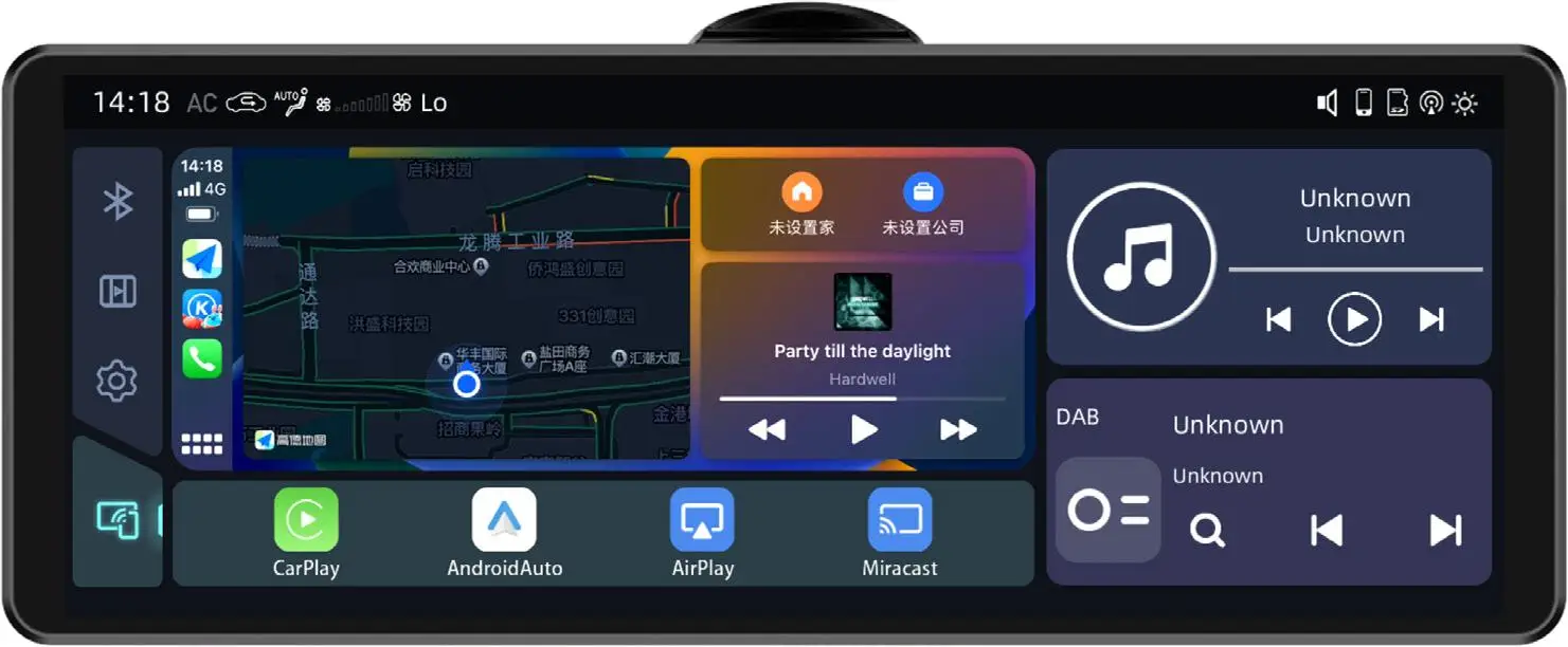 New Universal CP AA Screen MagSafe Wireless CarPlay Android Auto Mirror Link AirPlay For Any Car Touchscreen 6.8inch CarPlay