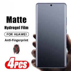 4Piece Curved Matte Hydrogel Film For Huawei Pura 70 Ultra P60 P50 P40 P30 Pro Screen Protector For Mate 20 30 40 50 60 Pro Plus