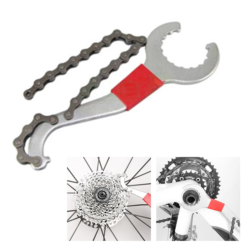 9pcs Bicycle Repair Tool Kit Cassette Remover Wrench Chain Breaker Crank Puller Extractor Spoke Bottom Bracket Freewheel Tool